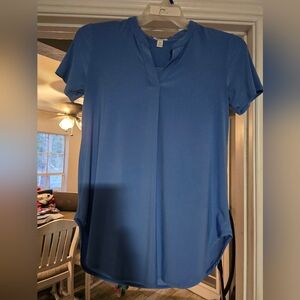 Cato Women's Sky Blue Short Sleeve Top
